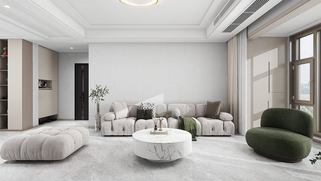 美轮美奂艺术涂料案例分享--宁夏银川-现代四室一厅