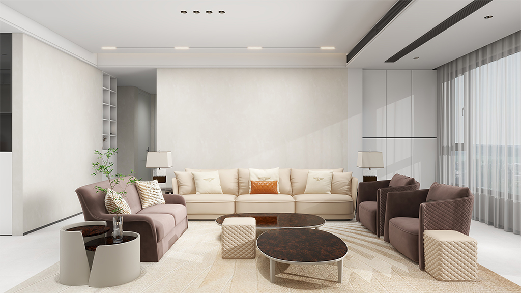 美轮美奂艺术涂料案例分享--河北石家庄-现代四室一厅